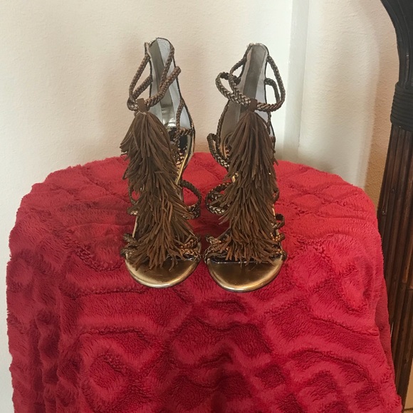 Like NEW Sam Edelman Calf Hair leopard Sandals - Picture 3 of 7